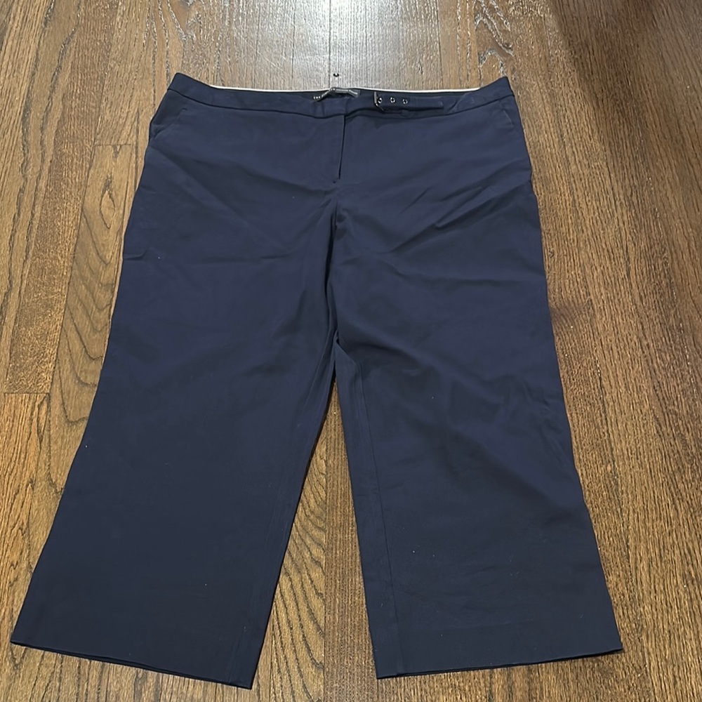 The Limited Signature Stretch Faded Navy Blue Cropped Pant Capris 18